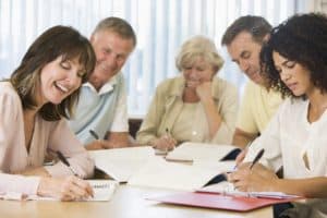 Depositphotos 4754321 Stock Photo Adult Students Studying Together